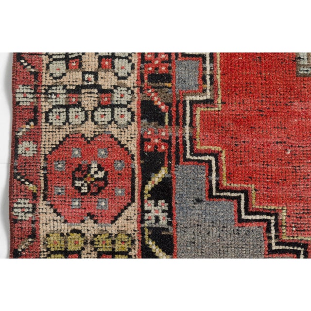 Orange 1950s Anatolian Kurdish Floral Carpet For Sale - Image 8 of 10