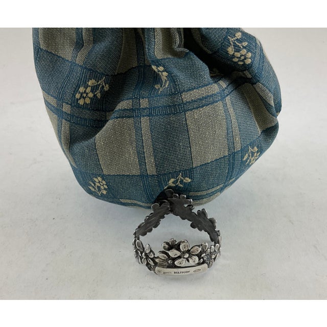 Traditional "Artisanal Scent Hanger for Closet, Sterling Silver Flower Decoration For Sale - Image 3 of 11