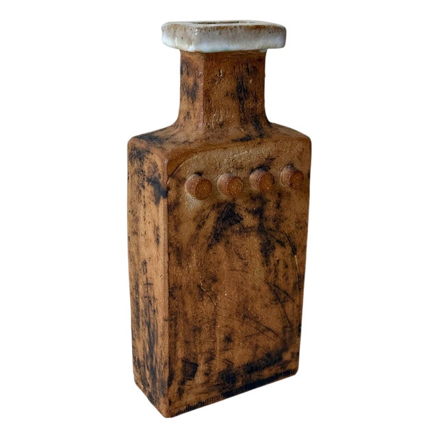 Scandinavian Modern Stoneware Vase by Curt Addin, 1970s For Sale
