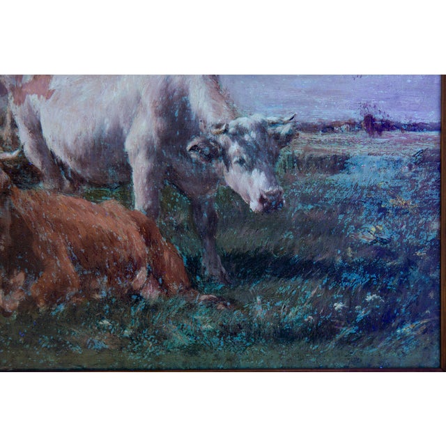 French Barbizon Antique Pastoral Landscape Painting by Marie Dieterle For Sale - Image 17 of 18