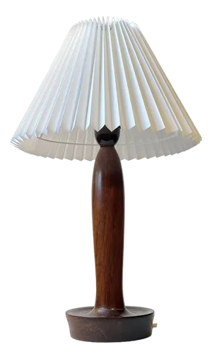 Scandinavian Modern Table Lamp in Turned Rosewood from Lyfa, 1960s