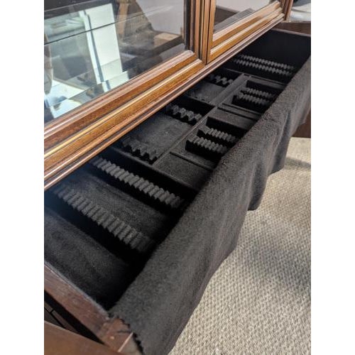 Louis XVI Style Cherry Wood Display Case For Sale - Image 10 of 11