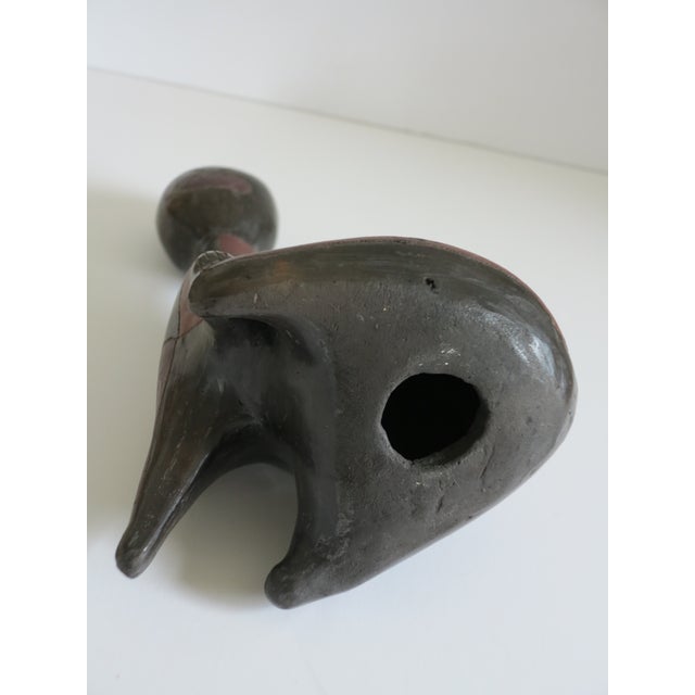 Maroon Mid-Century Ceramic Pottery Cat by Manuel Felguerez Barra For Sale - Image 8 of 9
