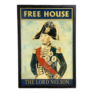 English Pub Sign, "Free House - the Lord Nelson"