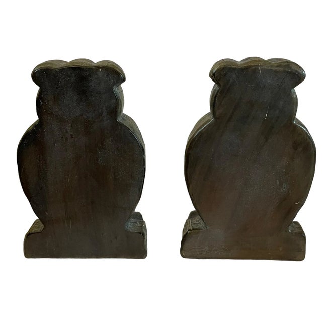 Vintage Ceramic Bronze-Colored Owl, Bookends. These are heavy and well-made. Really nice casting. They actually look like...