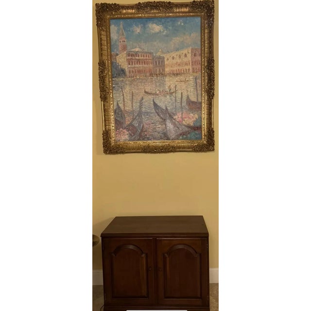 Jason He, Impressions of Venice, Framed Seascape, Palette Oil on Canvas For Sale In Miami - Image 6 of 7