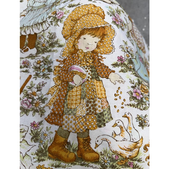 Illustration 1970s British Vintage Sarah Kay Print Curtain Panels - A Pair For Sale - Image 3 of 11