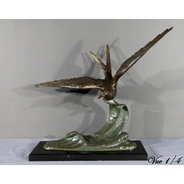 After Erget, The Seagull, Early 20th Century, Bronze For Sale - Image 4 of 18