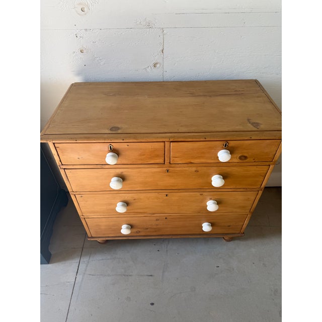 Late 19th Century Antique Pine Two Over Three Drawers - Chest of Drawers From England For Sale - Image 5 of 18
