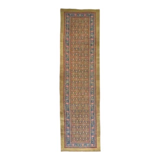 Antique Zabihi Collection Camel Hair Persian Serab Runner - 3'4" x 3'4" For Sale