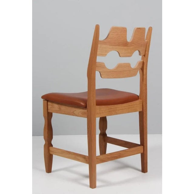 Model Razorblade Oak Dining Chair by Henning Kjærnulf, Denmark, 2023 For Sale - Image 6 of 8
