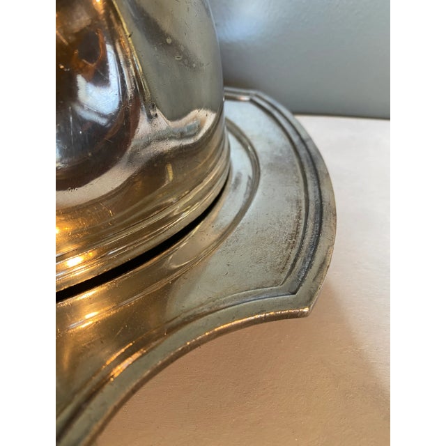 Early 20th Century Heavy Hotel Silver Crested Meat Dome and Under-Tray For Sale - Image 5 of 10