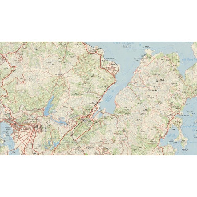 Large Two-Sheet Map of Hong Kong, Kowloon and the New Territories, 1975, Set of 2 For Sale - Image 9 of 16