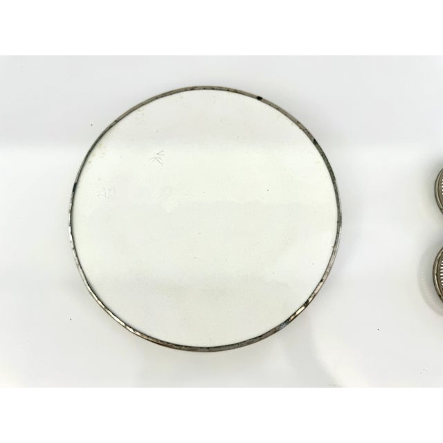 Blue Mid Century Vintage Japan Tray and Coaster Set- 8 Pieces For Sale - Image 8 of 9