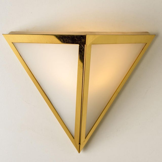 Triangle Glass Wall Light from Limburg, 1970s For Sale - Image 11 of 16