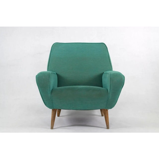 Wood Set of Model 830 Lounge Chairs by Gianfranco Frattini for Cassina, 1950s For Sale - Image 7 of 14