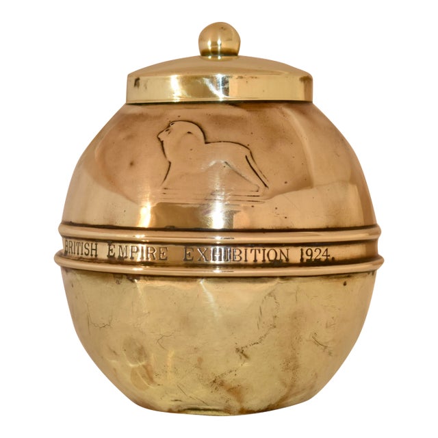 Lipton British Empire Exhibition Tea Caddy, Dated 1924 For Sale