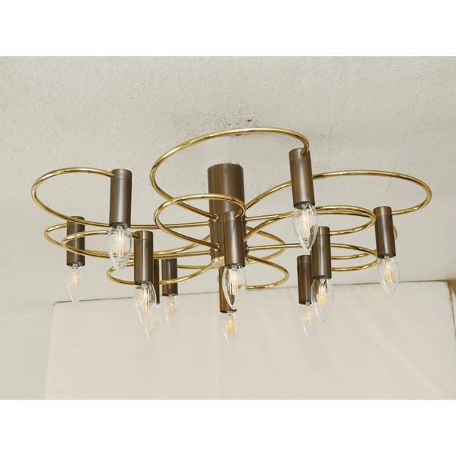Vintage Brass Ceiling Lamp, 1970s For Sale - Image 4 of 7