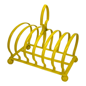 1920s Sunshine Yellow Silver Plated Letter or Toast Stand
