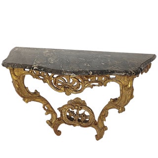 Gilded Louis XV Wand Console, 1700s For Sale