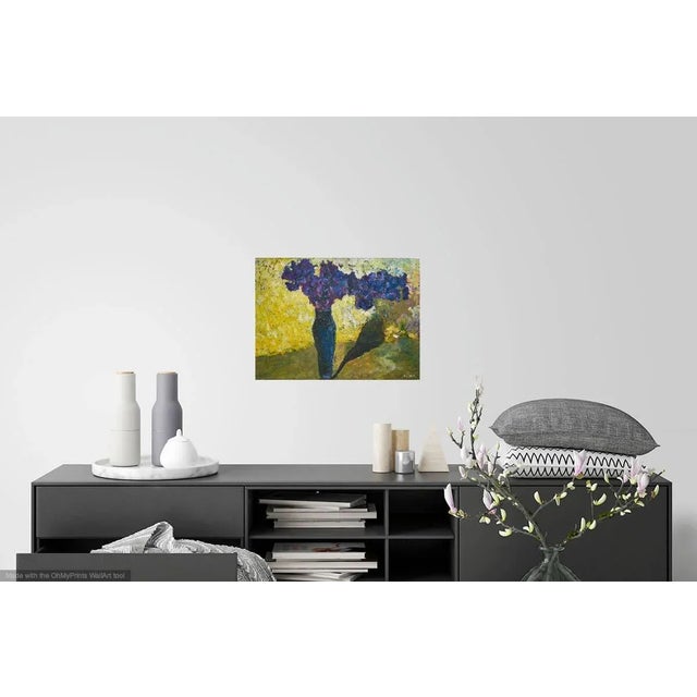 2020s Martha Holden "Lilacs in a Vase" Oil on Canvas Painting, Framed For Sale - Image 5 of 10