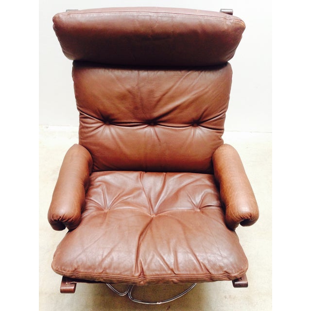 Bruno Mathsson For Dux Swivel Base Lounge Chair Chairish