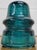 Vintage Brookfield New York Teal or Aqua Glass Insulator For Sale - Image 4 of 9