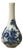 Vintage Tiny Small Blue White Pear Shape Blue White Graphic Vase For Sale