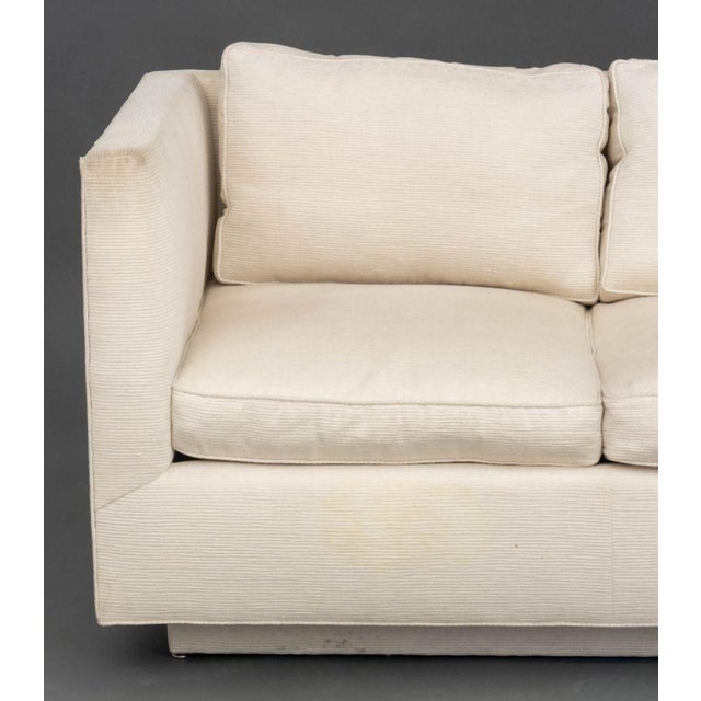 Modern Modern White Upholstered Sofa For Sale - Image 3 of 9