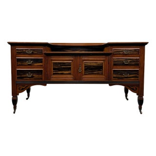 Antique 20th Century Ebonised Mahogany Low Sideboard For Sale