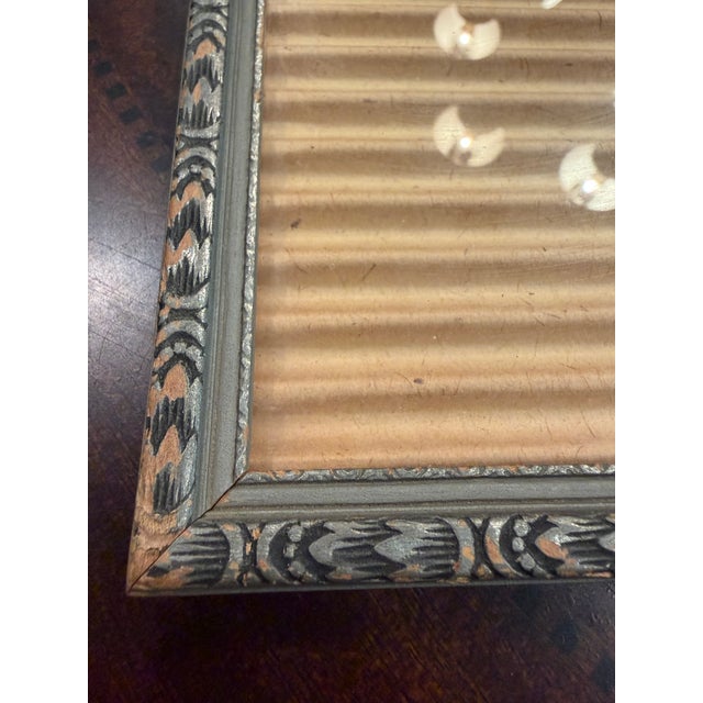Antique 1920s Hand-Painted Black and Gold Wood Picture Frame For Sale - Image 4 of 6