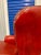 1950s Vintage Red Leather Button Backed Wingback Armchair 20th Century For Sale - Image 5 of 9