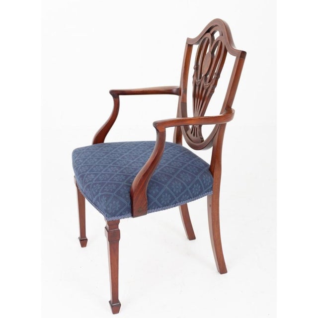 Hepplewhite Dining Chairs in Mahogany, Set of 12 For Sale - Image 3 of 7