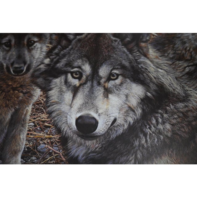 Cabin Carl Brenders "Den Mother Wolf Family" Signed Limited Edition Print, 1992, With Coa For Sale - Image 3 of 11