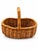 Petit Vintage 1980s Handwoven Wicker Gathering Basket With Handle For Sale - Image 4 of 4