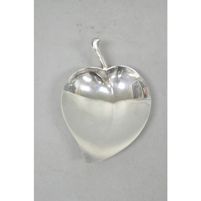 Modern Vintage Fb Rogers Modern Silver Plated Small Footed Leaf Trinket Nut Dish For Sale - Image 3 of 11