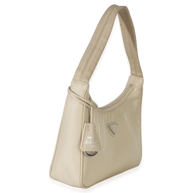 Contemporary Beige Re-Nylon Re-Edition 2000 Mini Bag For Sale - Image 3 of 8