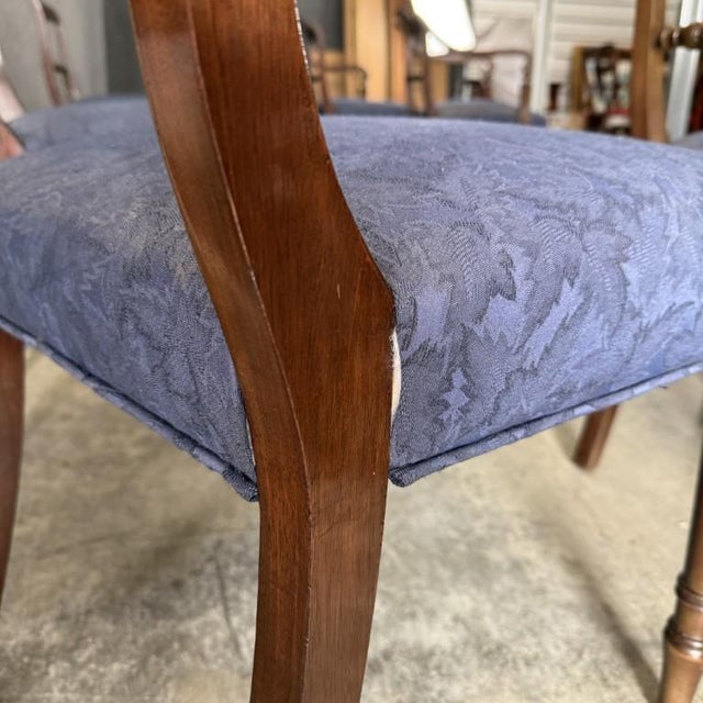 Set of 8 19th Century Solid Mahogany Turned Leg Dining Chairs For Sale - Image 14 of 14
