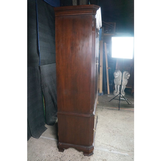 1990s Ethan Allen Georgian Court Cherry Clothing Armoire Linen Press 11-5265 For Sale - Image 14 of 18