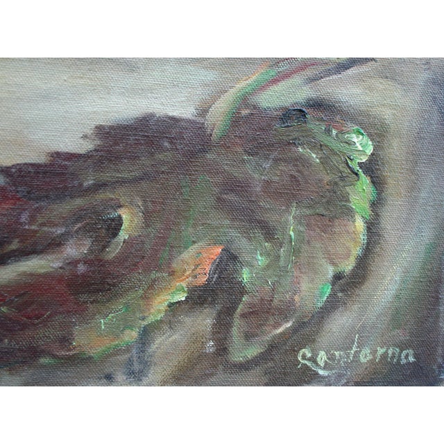 Impressionist Basket of Grapes Painting by Darlene Cantorna For Sale - Image 3 of 3