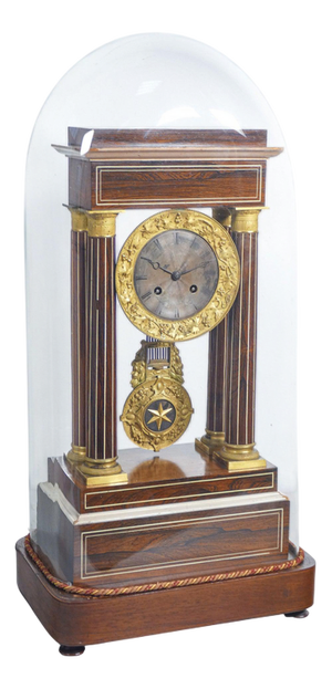Pendulum Clock with Glass Bell, 19th Century