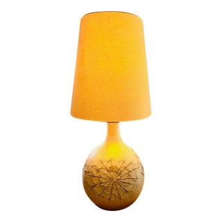 Mid 20th Century David Cressey Attributed Bubble Body Sunburst Stoneware Table Lamp For Sale
