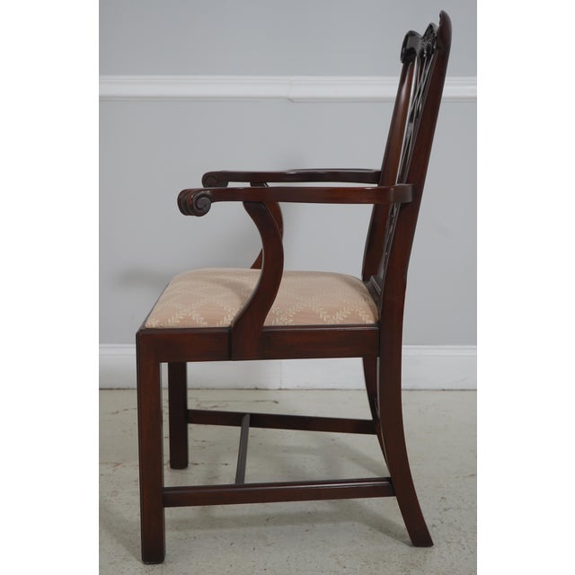 Chippendale Set of 8 Henkel Harris Mahogany Dining Chairs For Sale - Image 3 of 18