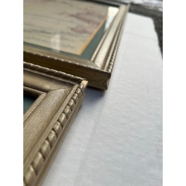 Wood Vintage Framed Chinoiserie Prints a Pair For Sale - Image 7 of 8