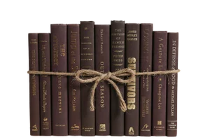 Decorative Books - Coffee Book Bundle - 1 Foot of Brown Books