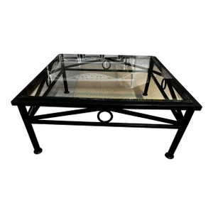 Wrought Iron Black Cocktail - Coffee Table