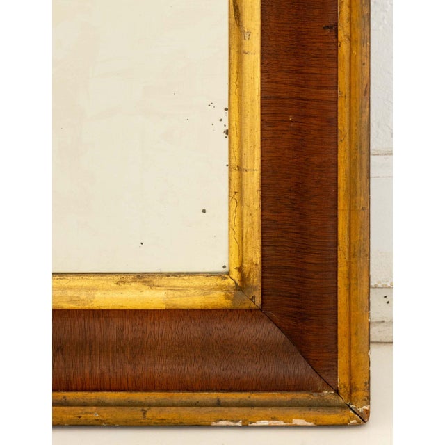 American Gilt Trim and Mahogany Framed Mirror For Sale In New York - Image 6 of 7