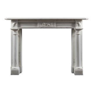 Georgian Statuary Marble Fireplace Surround For Sale