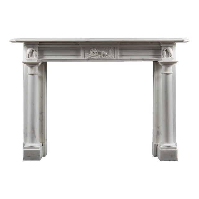 Georgian Statuary Marble Fireplace Surround For Sale