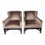 Pair Bernhardt Prentiss Pinstripe Velvet Arm Chairs For Sale